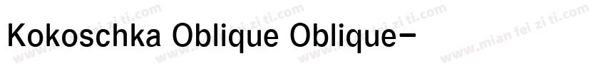 Kokoschka Oblique Oblique字体转换